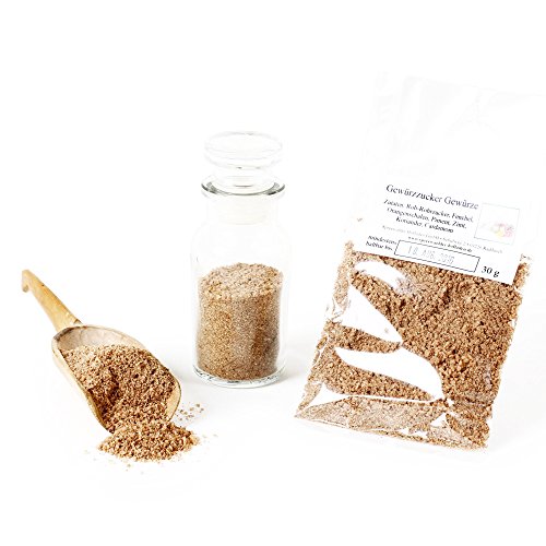 Gewürzter Zucker Gourmet Gewürze exotisch, Fenchelzucker, Eis Topping, Smoothie Zutaten Zucker Natur, Gewürzzucker, Dekor Backzutaten glutenfrei, 30g