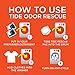 Tide Odor Rescue In-Wash Laundry Booster Pacs, 9 Count (Pack of 1)