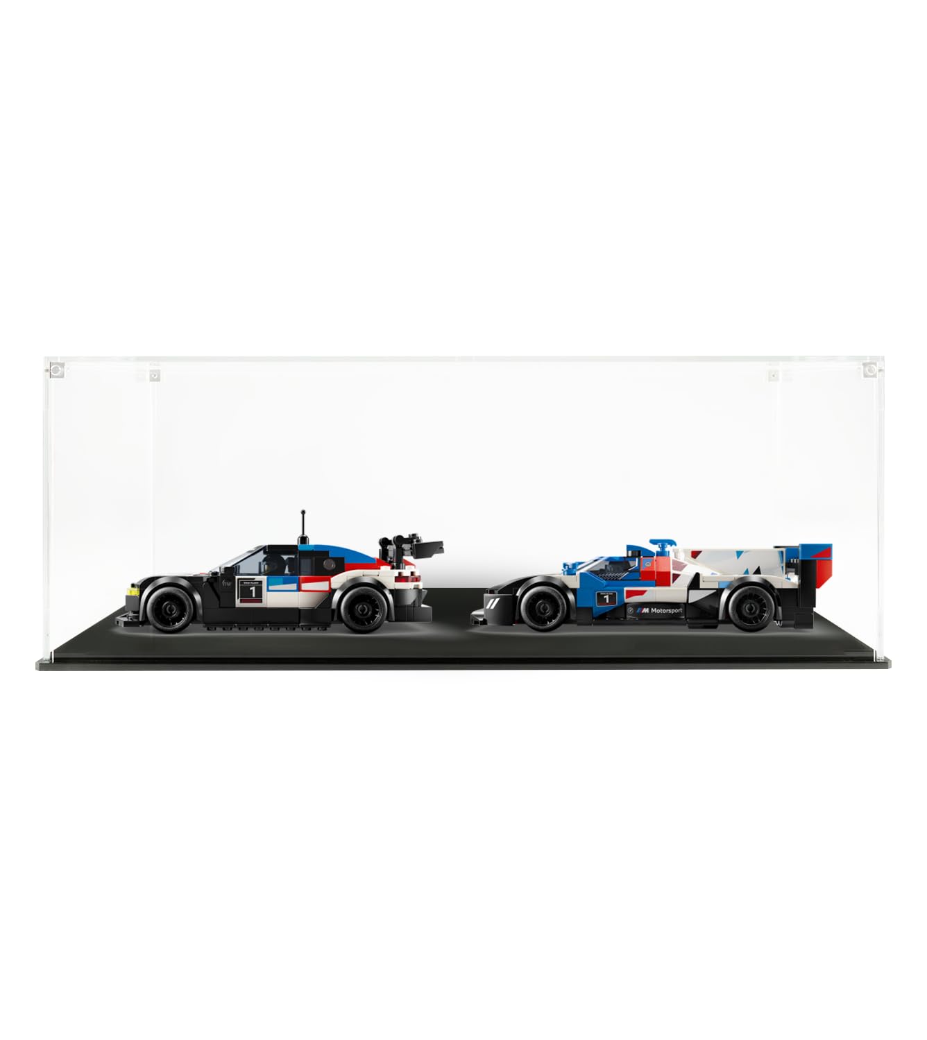 icuanuty Acrylic Display Case for Lego Speed Champions BMW M4 GT3 & for BMW M Hybrid V8 Race Car 76922, Dust Protected Storage and Organize Display Box for Lego model, Size: 26x20x14 cm