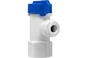 Metpure Quick Connect Tank Ball Valve with Gasket For Water Purification Systems And Reverse Osmosis System Pressurized Water Storage Tank (1/4" OD Quick Connect x 1/4" Female NPT)