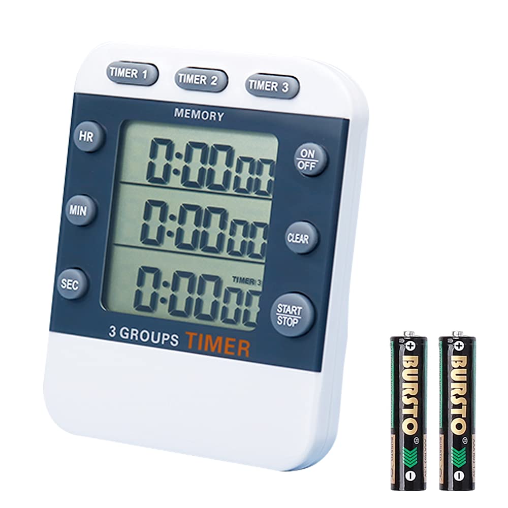 MOSTRUST Digital Dual Kitchen Timer, 3 Channels