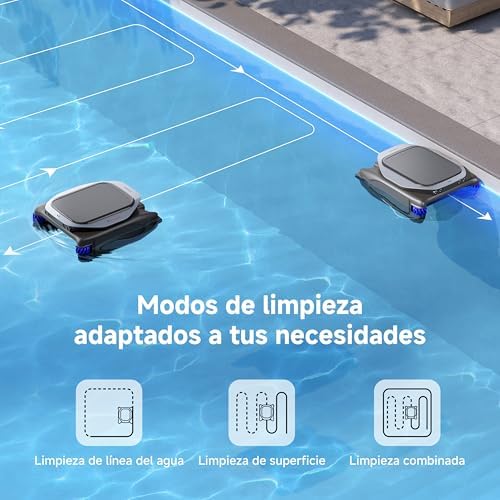 J1 Limpador Robótico de Piscinas, Tecnologia Avançada PoolSense, Limpeza 360°, Operação Contínua 24/7, Planeamento Inteligente de Trajetórias, Controlo de Aplicações