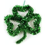 St. Patricks Day Tinsel Shamrock Wall Decoration by Greenbrier