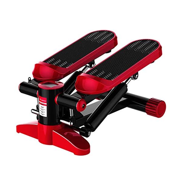 LJYLF-Mini-Fitness-Hydraulic-Stepper-Men-and-Women-Stepper-Cardio-Exercise-Trainer-Monitor-and-Resistance-Bands-Stepper-Exercises-EquipmentRed LJYLF Mini Fitness Hydraulic Stepper, Men and Women Stepper Cardio Exercise Trainer, Monitor and Resistance Bands…