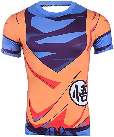 Global Fitness Authority Saiyan Anime Muscle Compression Shirt Large