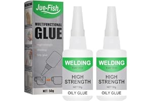 KAMOJI Welding High Strength Oily Glue, 2024 New Multifunctional Universal Glue Super Glue Fast Repair, Strong Plastic Glue for Metal Plastic, Wood Ceramics, Plastics, Jade (30g 2pcs)