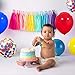 Paw Party Balloons 40 Pack, 12 Inch Red Yellow Royal Blue Latex Balloons with Confetti Balloon for Baby Shower Birthday Party Supplies Paw Party Decorations