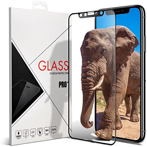 Xpener for iPhone X Screen Protector, Case Friendly 3D Touch Compatible Anti-Scratch 9H Hardness Tempered Glass Screen Protector for Apple iPhone X(2017) (Black)