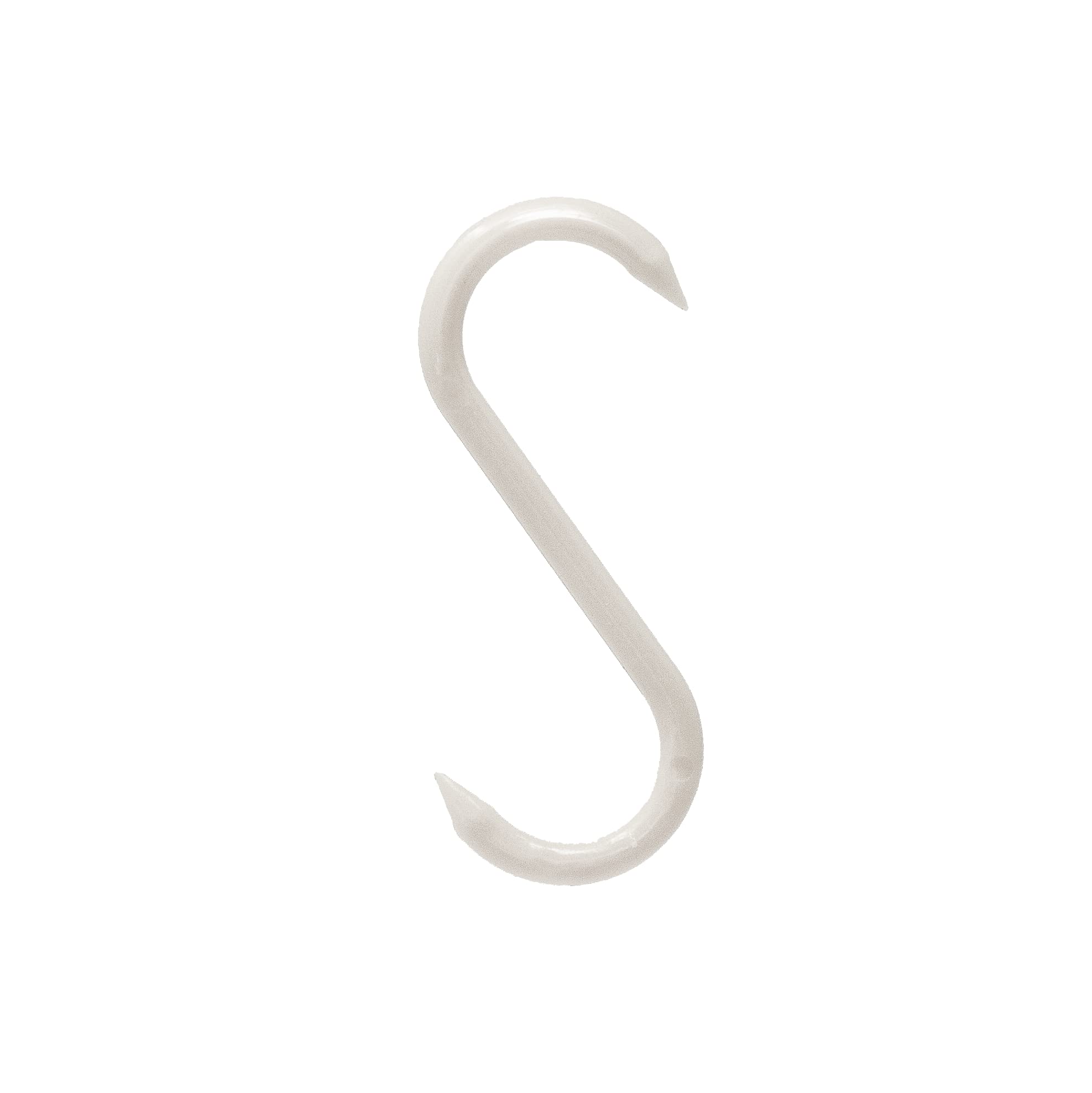 100 Biltong Plastic S-Hooks – 3” x 1” Meat Hanging Hooks for Drying & Smoking Meat | Make DIY Biltong Jerky | BBQ in Style w/our Sausage Butcher S-Hooks (White)