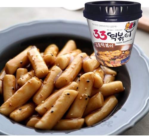 33 Instant Korean Royal Court Rice Cakes(Gungjung Tteokbokki) 139g x 2ea, soy sauce based sauce