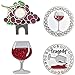 Giggle Golf Bling Golf Ball Marker Pack with Grape Hat Clip – Sparkly Markers for Women Golfers (2 Glasses of Red + Spilled Wine) – Fun 9 & Wine Golf Gift Set