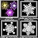 BANBERRY DESIGNS Snowflake Window Lights - Pack of Three Suction Cup Acrylic Snowflakes - LED Color Changing - Snowflake Decorations - Night Light Window Clings- Seasonal Window Bling