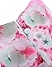 Arshiner Little Girls O-Neck Sleeveless Floral Print Back Zipper Pleated Dress with Belt