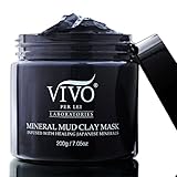 Vivo Per Lei Mineral Clay Face and Body Mud Mask for Pores, Breakouts and Blackheads, Also Suits Sensitive Skin, 200 g/ 7.05 oz (1 Pack)