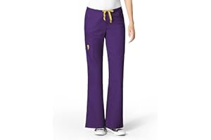 WonderWink Women's Scrubs Romeo Six-Pocket Flare Leg Pant - XS-5XL, 6 Pockets, Elastic Waistband with Convertible Drawstring