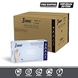 1st Choice Ivory Latex 4 Mil Thick Disposable Gloves, Large, Case of 1000 - Medical/Exam Grade, Powder-Free