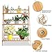 Wood Ladder Plant Stand, 3 Layer Foldable Freestanding Flower Pot Rack Plant Display Shelf Storage Stand with Gardening Tools, Glove, Screwdriver for Indoor Outdoor Greenhouse Balcony Living Room Gardthumb 4
