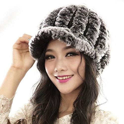♛Fashion Hats for Women, Ladies Faux Fur Handmade Hats Winter Warm Baggy Headgear Caps Slouchy Skull Ski Cap Hat