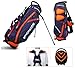 Team Golf NFL Denver Broncos Fairway Golf Stand Bag Fairway Golf Stand Bag, Lightweight, 14-way Top, Spring Action Stand, Insulated Cooler Pocket, Padded Strap, Umbrella Holder & Removable Rain Hood