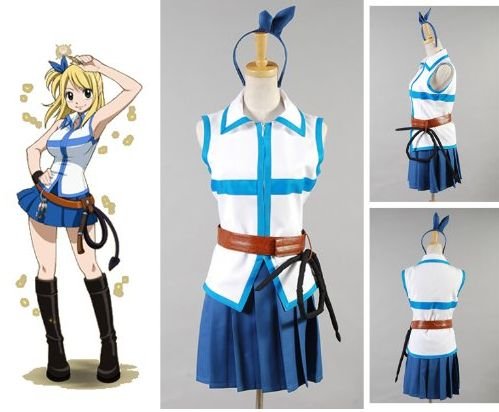 Fairy Tail Lucy Heartfilia Cosplay CUSTOM SIZE.Please email us your measurements