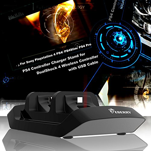 eBerry-Docking-Station-for-PS4-Controllers-Dual-Charger-Dock-USB-Charging-Stand-for-PlayStation-4-PS4-DualShock-4-Wireless-Controller-Black