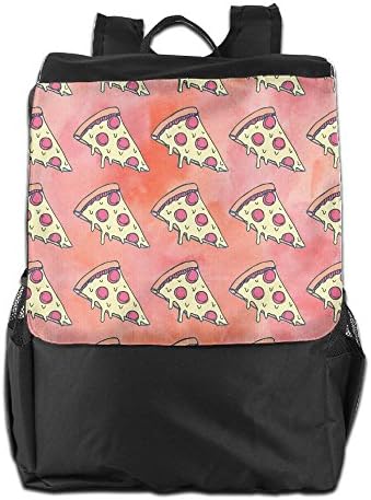 Double Pizza Pattern Travel Casual Backpack Hiking Rucksack School Bag Daypack