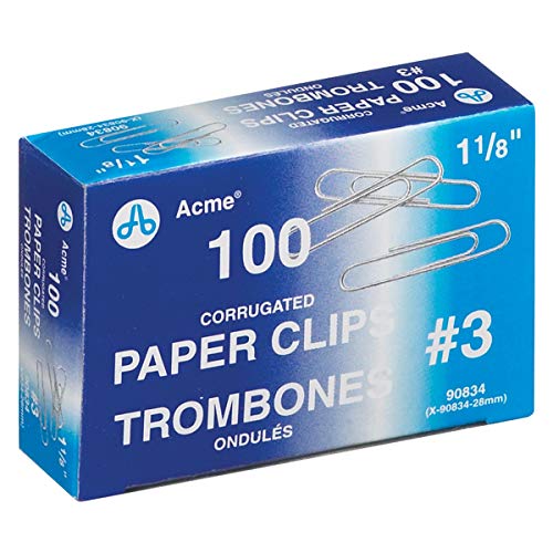 Westcott Corrugated Paper Clips - 1 1/8" - 28mm