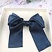 Coromose Women Girls Cute Large Big Satin Hair Hair Clip Boutique Ribbon Bow (Blue)