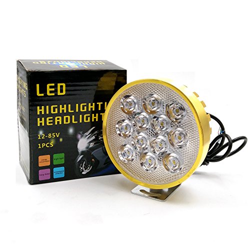 12 Chips led Motorcycle Headlight 4 LEDs Moto Headlamp Spotlight DC 12V-85V Motorcycle Accessories Super Bright Assist Lamp