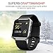 UMTELE Compatible for Fitbit Blaze Band, Soft Flexible Silicone Strap Quick Release Pins Easy Wearing Band Replacement with Fitbit Blaze Smart Fitness Watch,Black Black Buckle (All Black, Large)