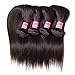 YIROO Brazilian Virgin Straight Hair Weave 3 Bundles 9A 100% Unprocessed Brazilian Virgin Human Hair Weave Extensions Natural Color 95-100g/pc (8 10 12 inch)