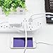 USB Wall Outlet Surge Protector with 2.4A Dual USB Charging Ports and 6 Grounded Outlets, 15A/125V/1875W, ETL Listed, White