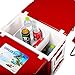 Giantex Multi Function Rolling Cooler Picnic Camping Outdoor w/Table & 2 Chairs Red