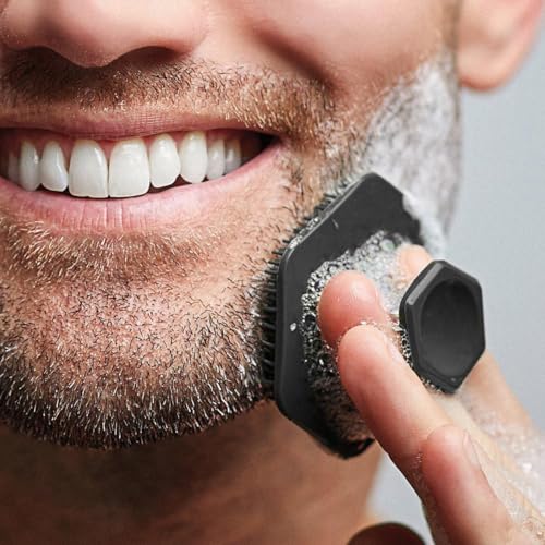 cepillo de silicona para cuerpo - 1 cepillo de limpieza de espalda de mango largo, cepillo de baño corto, cepillo para lavar el pelo y cepillo para lavar la cara, herramientas de limpieza (black)