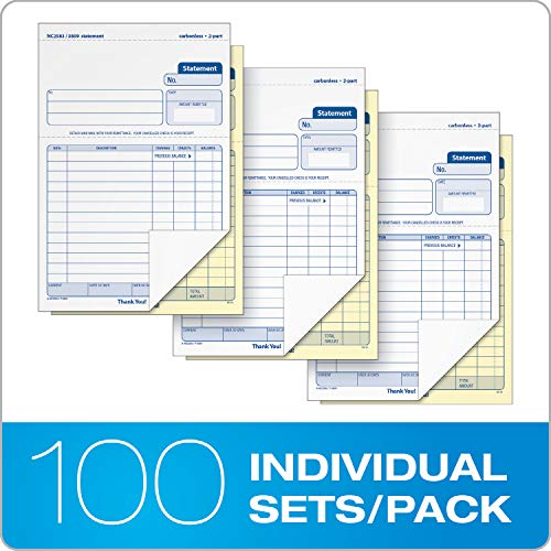 Adams Statement Forms, 2Part Carbonless, 100 Individual Unit Sets Per