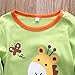 Infant Boys Girls Animal Pattern Print Long Sleeve Romper Onesie for 0-18months (S(0-6months), Green)