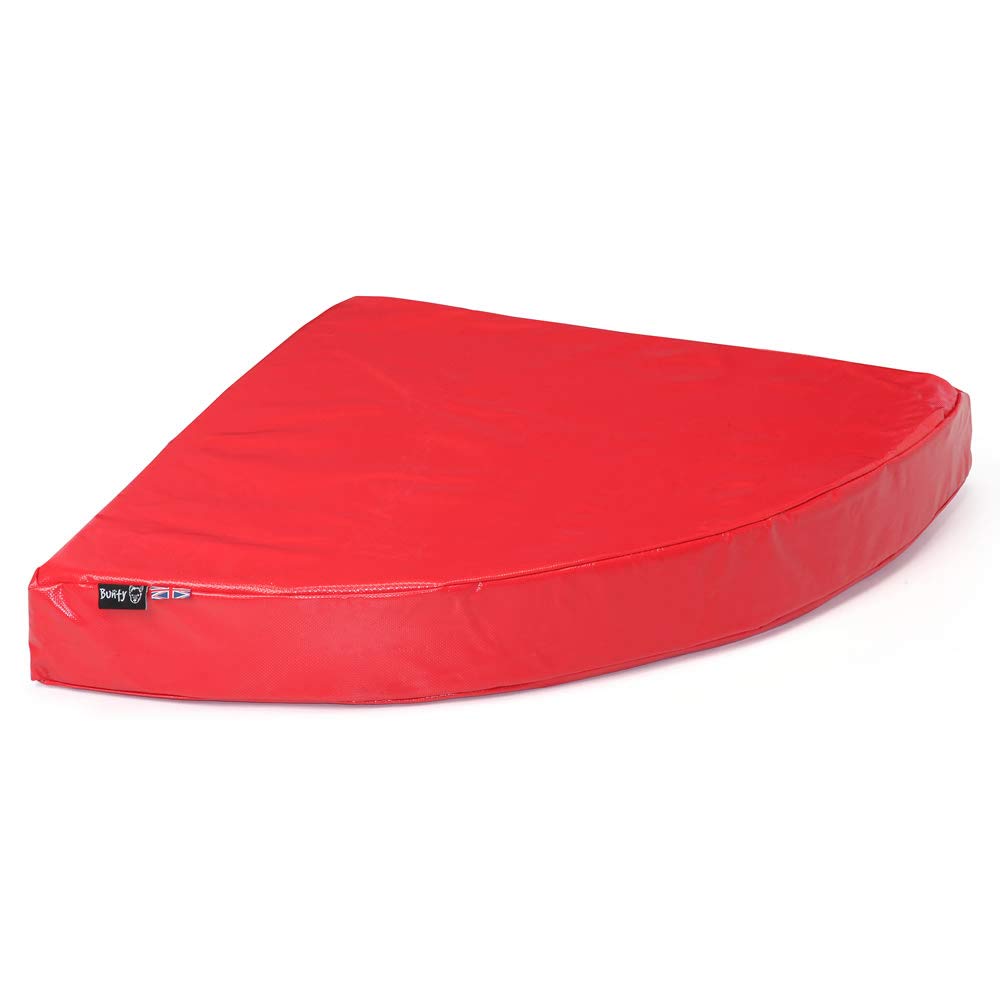 Bunty Outback Vinyl PVC Heavy Duty Pet Dog Corner Bed Mattress Mat Cushion Tough Waterproof - Red - X-Large
