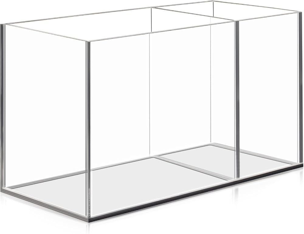 Uquelic Acrylic Pen Holder 2 Compartments Clear Desk Tidy Organizer