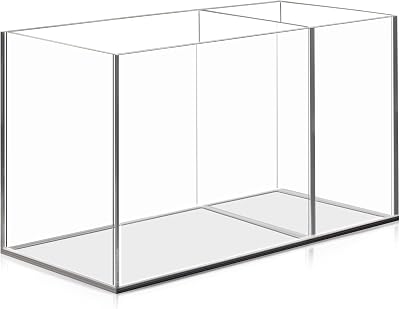 Uquelic Acrylic Pen Holder 2 Compartments Clear Desk Tidy Organizer