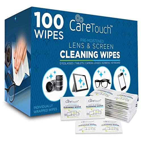 Care Touch Pre Moistened Lens Cleaning Cloths 100 VS Eyeglass Cleaner