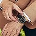 TRUMiRR 20mm Silicone Rubber Watch Band Stainless Steel Buckle Bracelet Strap for Samsung Gear Sport SM-R600,Galaxy Watch 42mm, Gear S2 Classic, Moto 360 2 42mm Men, Pebble Time Round 20mm,Black