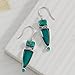 Silpada 'True Colors' Compressed Turquoise and Quartzite Drop Earrings with Crystals in Sterling Silver