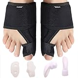 PediGoo Bunion Corrector Bunion Relief Kit (Bunion Splints, Gel Toe Protect Separator Sleeves, Toe Separators) for Hallux Valgus-Day/Night Time Support for Women Men