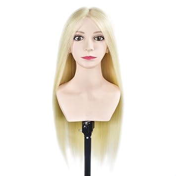 blonde hair mannequin head
