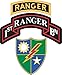Military Vet Shop US Army 1st Battalion, 75th Ranger Regiment Ranger Tab Window Bumper Sticker Decal 3.8
