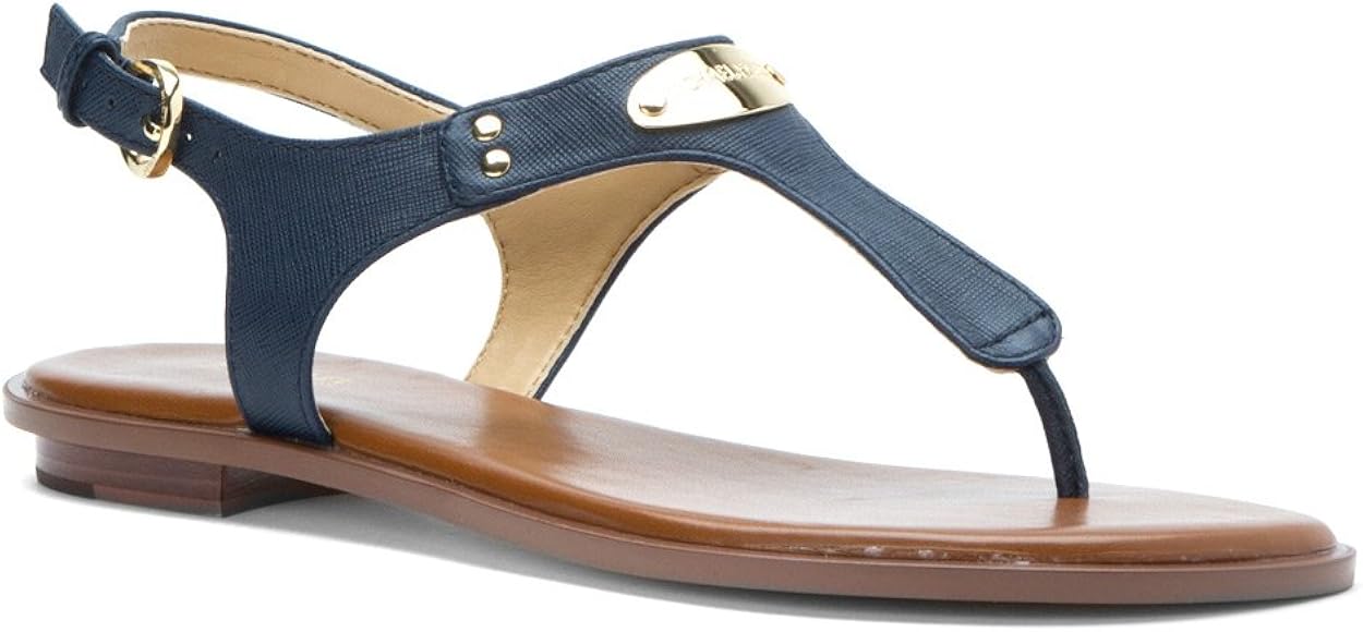 michael kors plate thong sandals navy