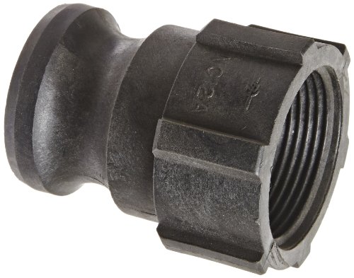 PT Coupling Basic Standard Series 12A Polypropylene Cam and Groove Hose Fitting, Poly A-Adapter, 1-1/4" Adapter x NPT Female