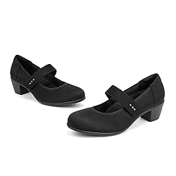 VJH confort Women's Mary Jane Pumps Low Block