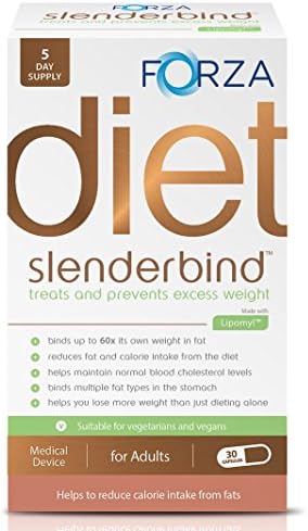 FORZA Slenderbind Weight Loss Medical Device - Leading Fat Binder Tablets & Weight Loss Aid For Safe Slimming - 30 Capsules