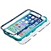 iPhone 6 Case, iPhone 6S Case, JoJoGoldStar Dual Layer Hybrid, Slim Fit Plastic and Silicone TPU Cover with Stylus and Screen Protector - Blue Damask